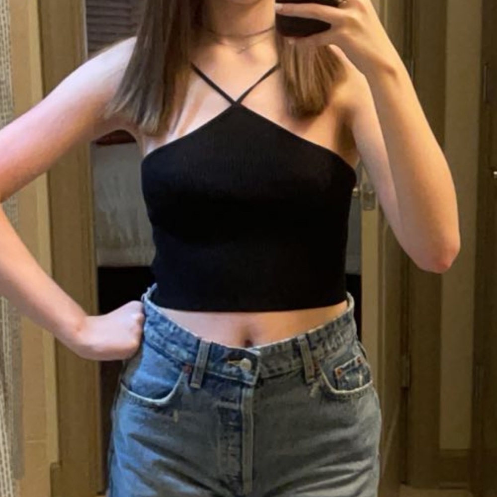 Princess Polly Kimberly Halter Top Black